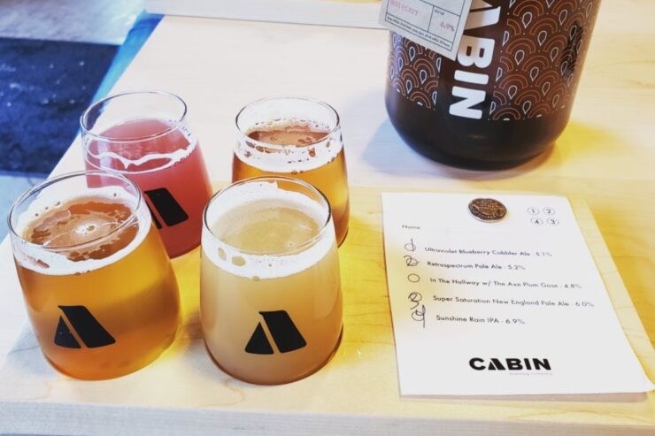 Selection of Craft Beers at Cabin Brewing Company
